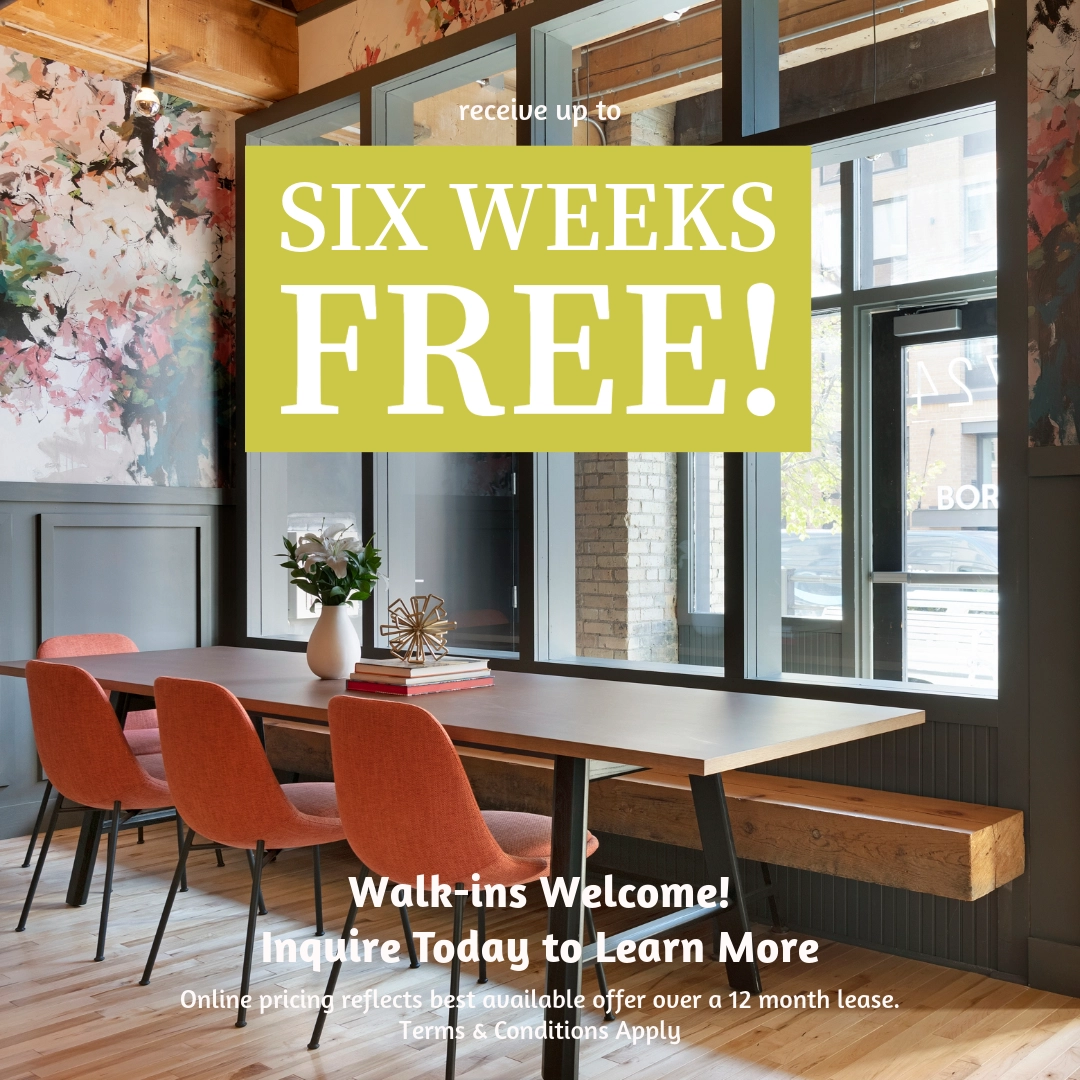 Receive up to SIX WEEKS FREE! Walk-ins Welcome. Inquire today to learn more! Online pricing reflects best available offer over a 12 month lease. Terms & Conditions apply.