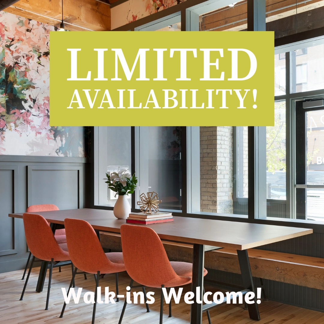 Limited Availability! Walk-ins Welcome!